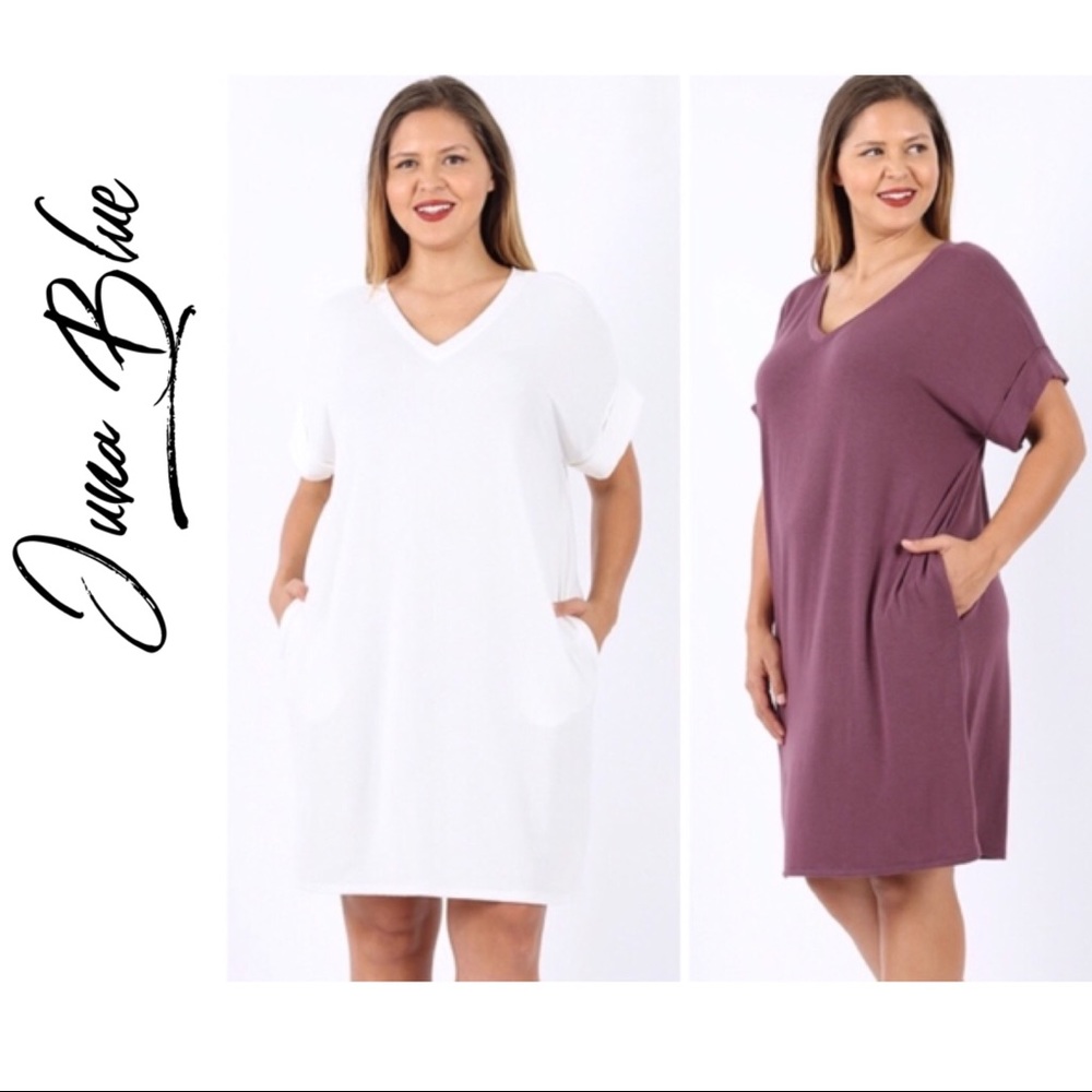 Short Sleeve Pocket Dress